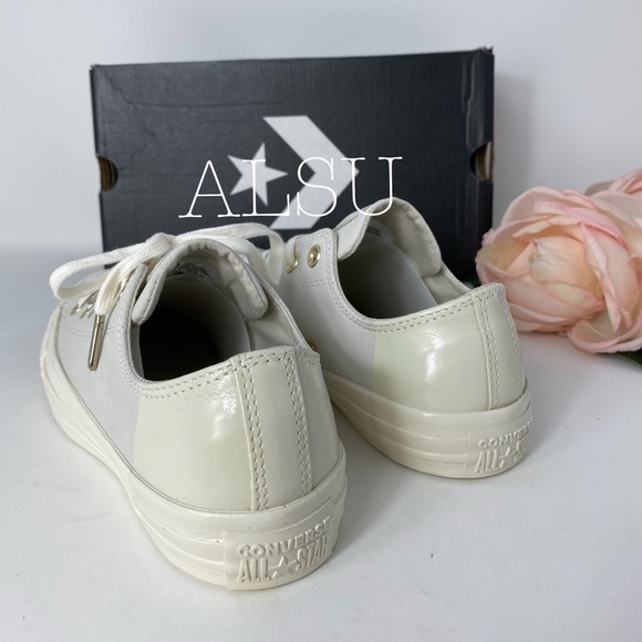 Converse Ctas Low Top Leather Egret Driftwood W - Picture 6 of 8
